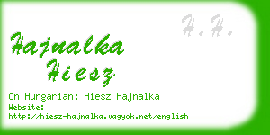 hajnalka hiesz business card